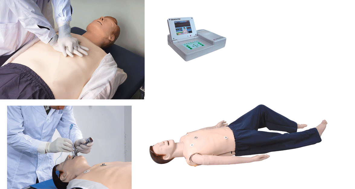 高级多功能急救训练模拟人CPR，气管插管，除颤起搏四合一